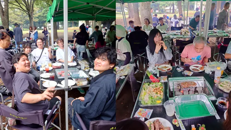 社内BBQの様子